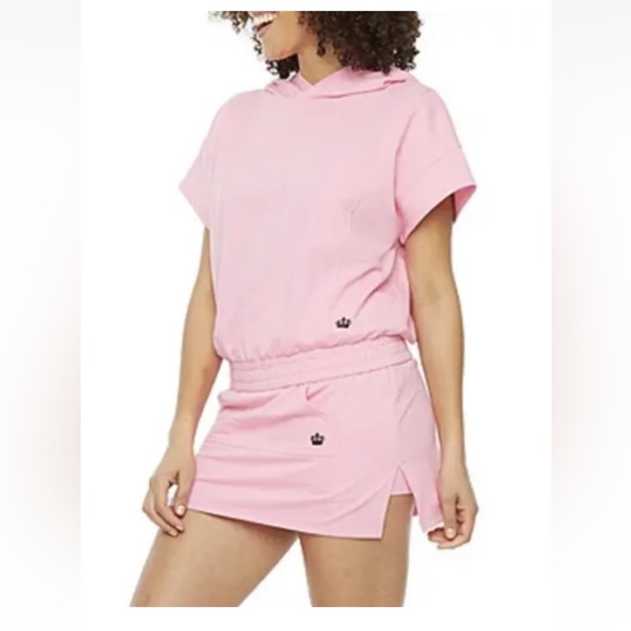Juicy By Juicy Couture Pink Baby French Terry Hoodie Skirt Set, Large, NWT!! - Picture 1 of 5